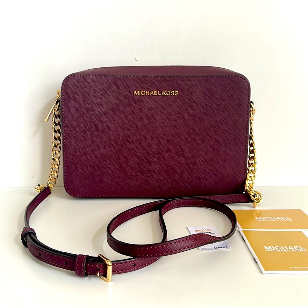 NWT Michael Kors burgundy (merlot) crossbody bag